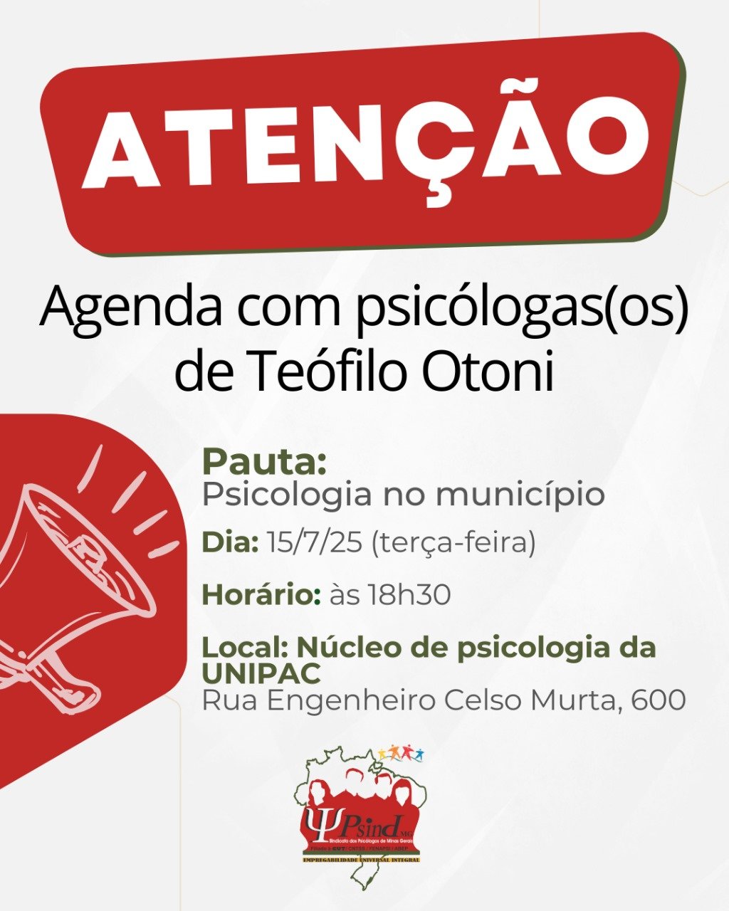 Convocação Teófilo Otoni