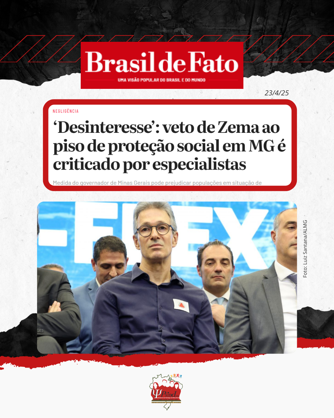 Presidenta do PSINDMG concede entrevista relatando impactos do veto ao piso de proteção social no estado