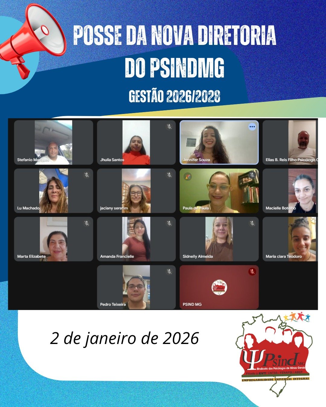 PSINDMG empossa nova diretoria para gestão 2026/2028