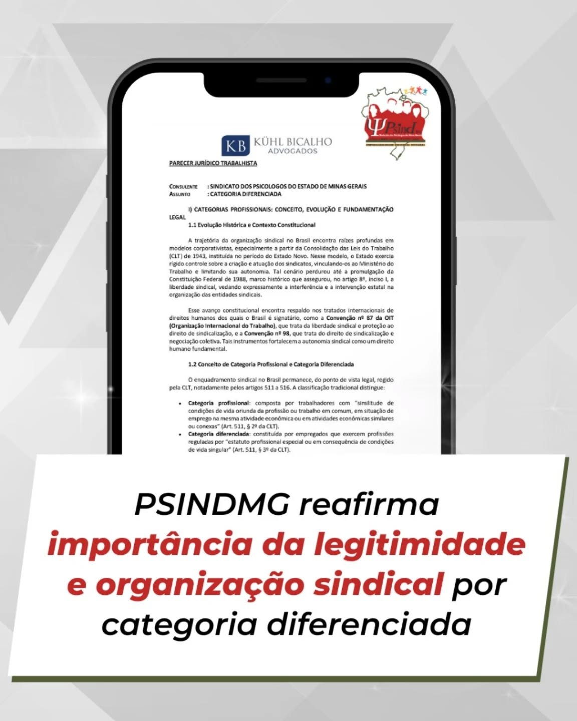 PSINDMG reafirma importância da legitimidade e organização sindical por categoria diferenciada