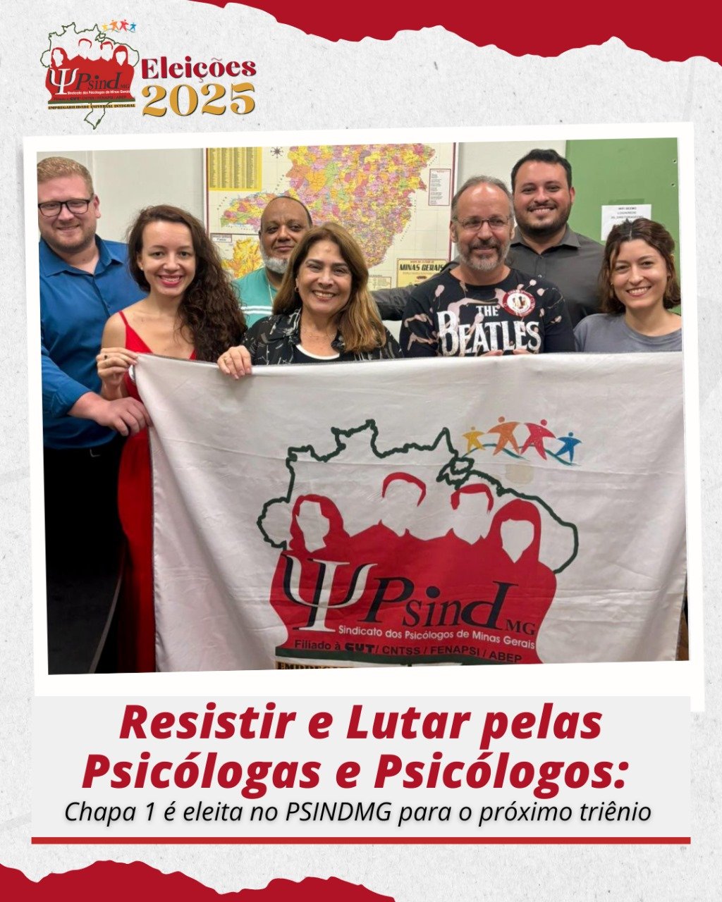 Resistir e Lutar pelas Psicólogas e Psicólogos: Chapa 1 é eleita no PSINDMG para o próximo triênio